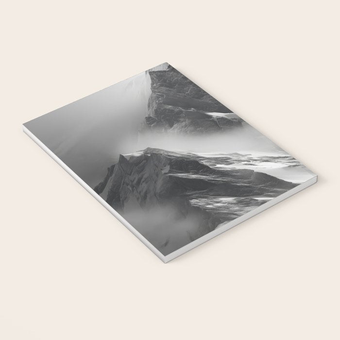 Alpine Silence - Minimalist Snowy Peak Wall Art Notebook Gallery Image 3