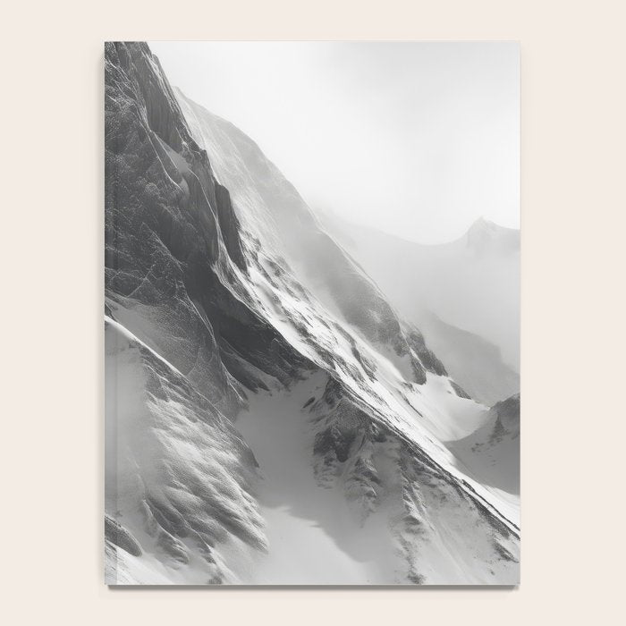 Alpine Silence - Minimalist Snowy Peak Wall Art Notebook Gallery Image 4