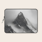 Alpine Silence - Minimalist Snowy Peak Wall Art Laptop Sleeve Gallery Image 1
