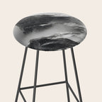 Alpine Silence - Minimalist Snowy Peak Wall Art Stool Gallery Image 2