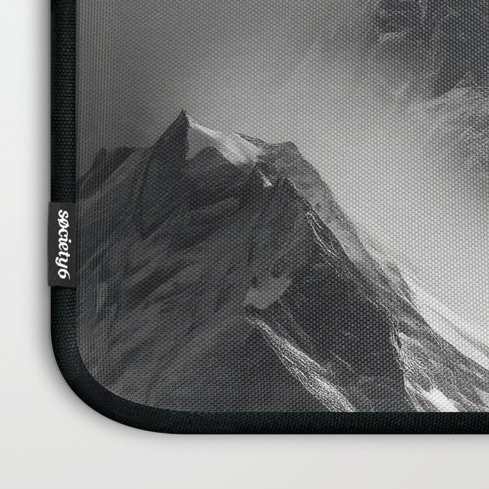 Alpine Silence - Minimalist Snowy Peak Wall Art Laptop Sleeve Gallery Image 3