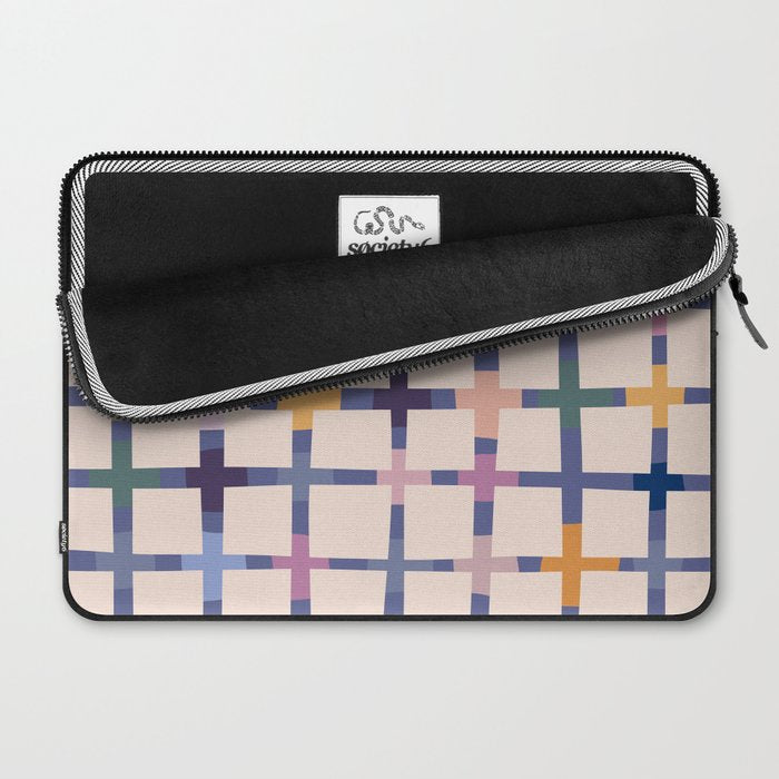 Colorful Patterned Grid II Laptop Sleeve Gallery Image 2
