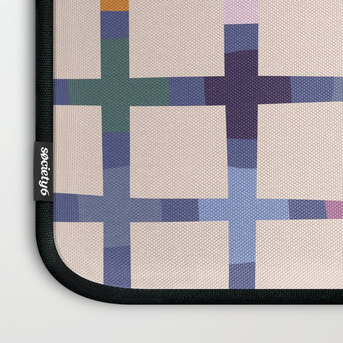 Colorful Patterned Grid II Laptop Sleeve Gallery Image 3