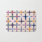 Colorful Patterned Grid II Bath Mat Gallery Image 1