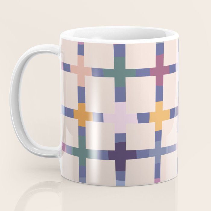 Colorful Patterned Grid II Coffee Mug Gallery Image 3
