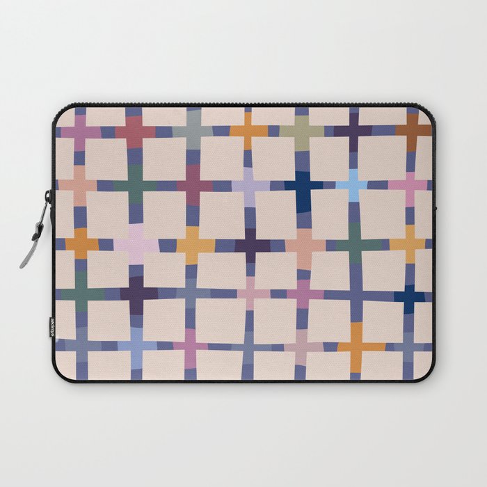 Colorful Patterned Grid II Laptop Sleeve Gallery Image 1