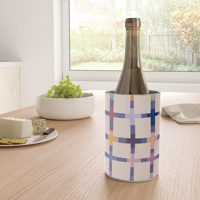 Colorful Patterned Grid II Wine Chiller Gallery Image 4