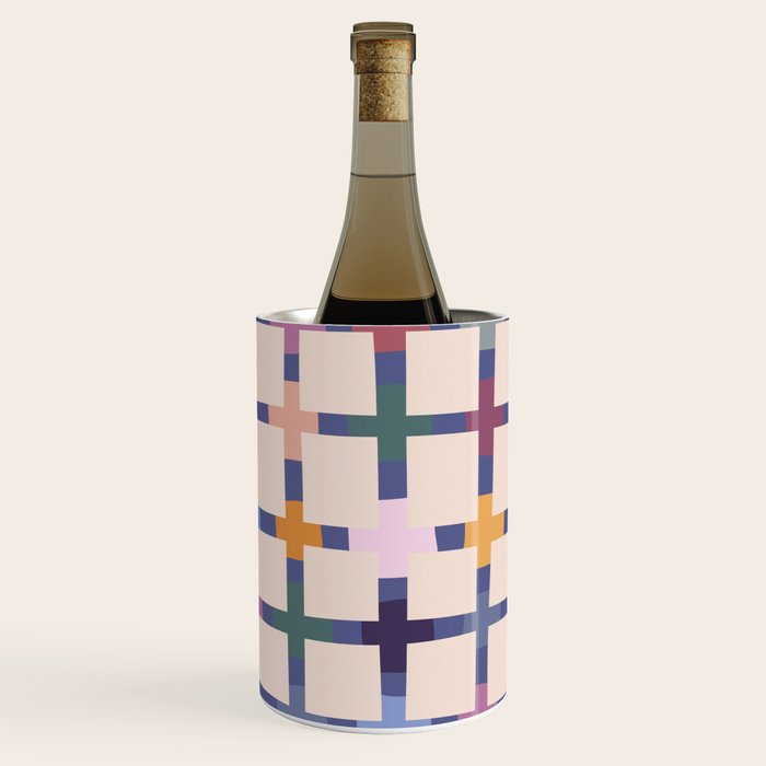 Colorful Patterned Grid II Wine Chiller Gallery Image 2