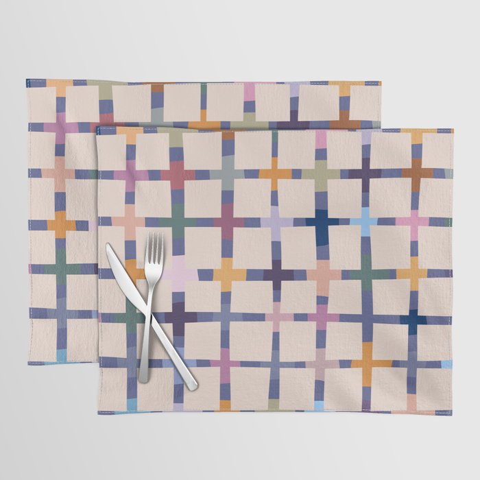 Colorful Patterned Grid II Placemat Gallery Image 1