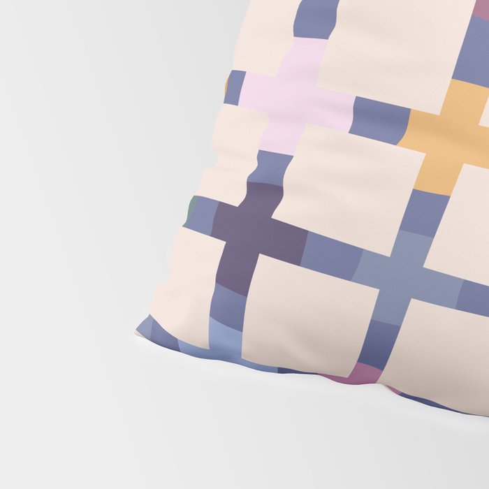Colorful Patterned Grid II Pillow Sham Gallery Image 4