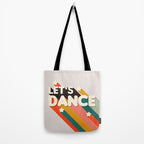 Let's Dance - retro rainbow typography Tote Bag Gallery Image 2