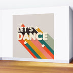 Let's Dance - retro rainbow typography Wall Mural Gallery Image 2