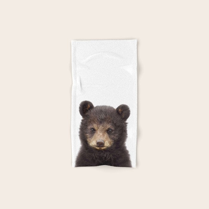 Baby Bear, Bear Cub, Kids Art, Baby Animals Art Print By Synplus Bath Towel Gallery Image 1
