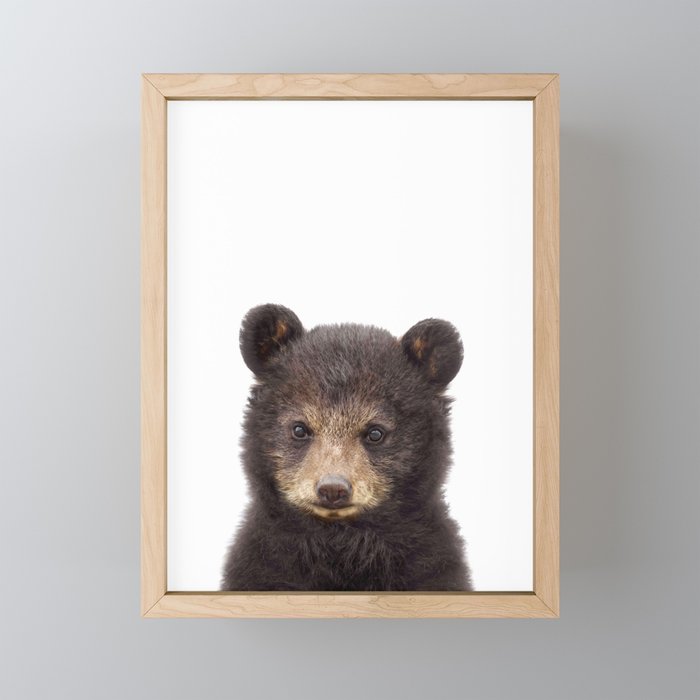 Baby Bear, Bear Cub, Kids Art, Baby Animals Art Print By Synplus Mini Art Print Gallery Image 1