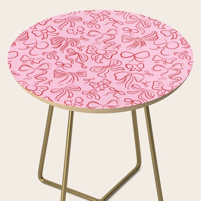 Coquette Valentines Day Bows in Colored Pencil Side Table Gallery Image 2
