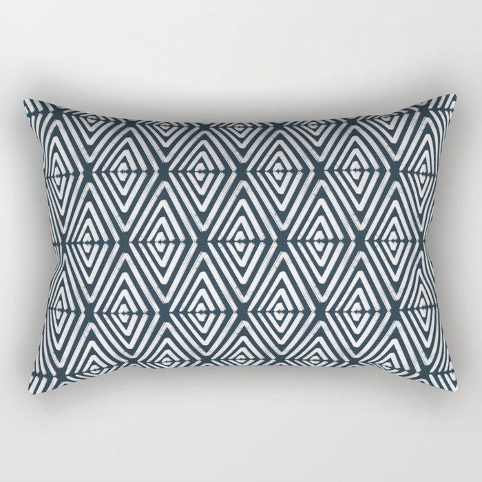 Stacked Arrows Navy and White Rectangular Pillow Gallery Image 2