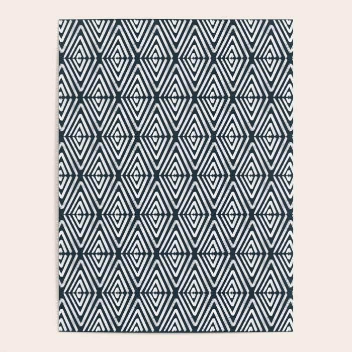 Stacked Arrows Navy and White Poster Gallery Image 4