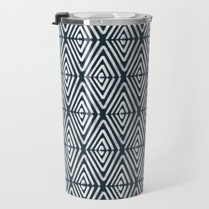 Stacked Arrows Navy and White Travel Mug Gallery Image 3