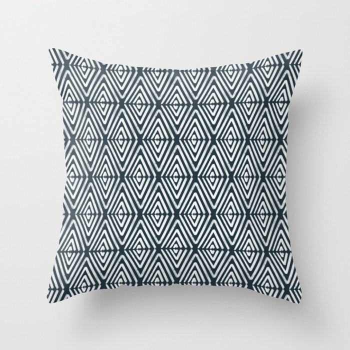 Stacked Arrows Navy and White Throw Pillow Gallery Image 6