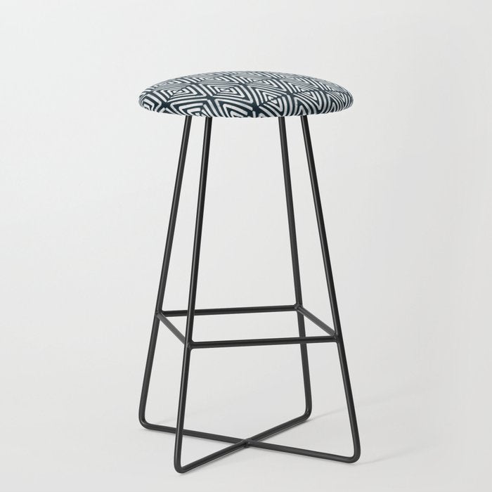 Stacked Arrows Navy and White Stool Gallery Image 1