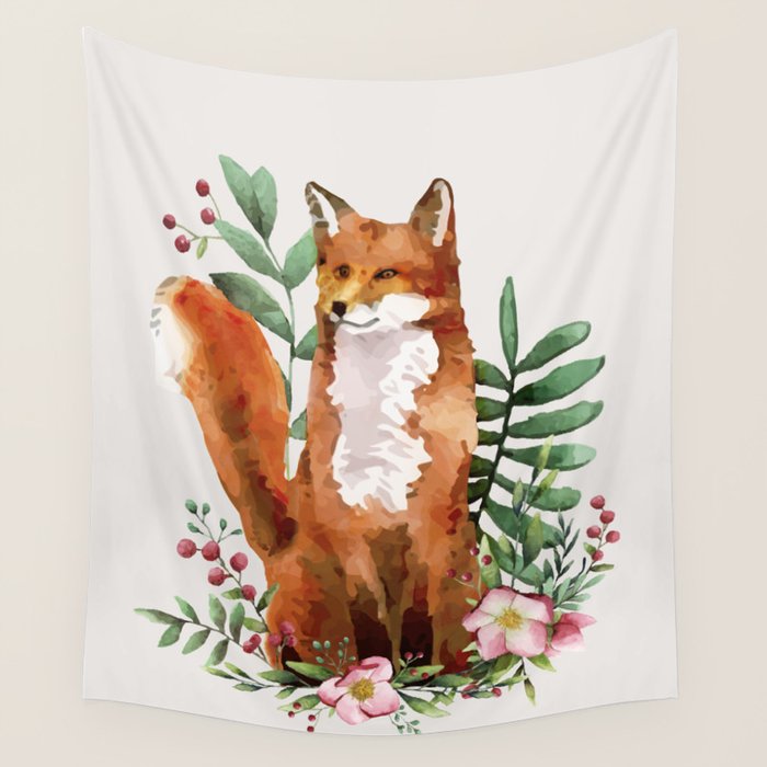 Autumn Fox II Wall Tapestry Gallery Image 4
