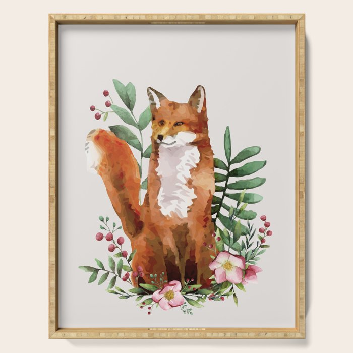 Autumn Fox II Serving Tray Gallery Image 1