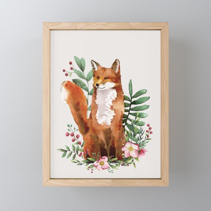 Autumn Fox II Mini Art Print Gallery Image 1