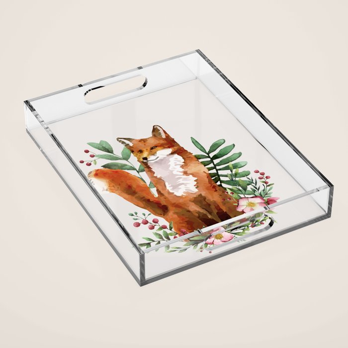 Autumn Fox II Acrylic Tray Gallery Image 1