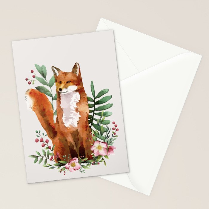 Autumn Fox II Stationery Card Gallery Image 2