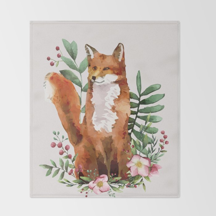 Autumn Fox II Throw Blanket Gallery Image 2