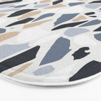 Terrazzo Mosaic Pattern, Gray and Neutral Bath Mat Gallery Image 3
