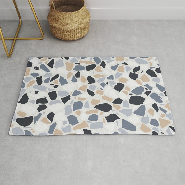 Terrazzo Mosaic Pattern, Gray and Neutral Rug Gallery Image 1