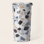 Terrazzo Mosaic Pattern, Gray and Neutral Travel Mug Gallery Image 2