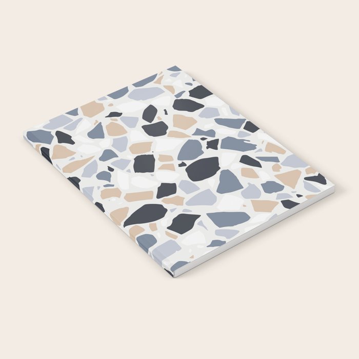 Terrazzo Mosaic Pattern, Gray and Neutral Notebook Gallery Image 1