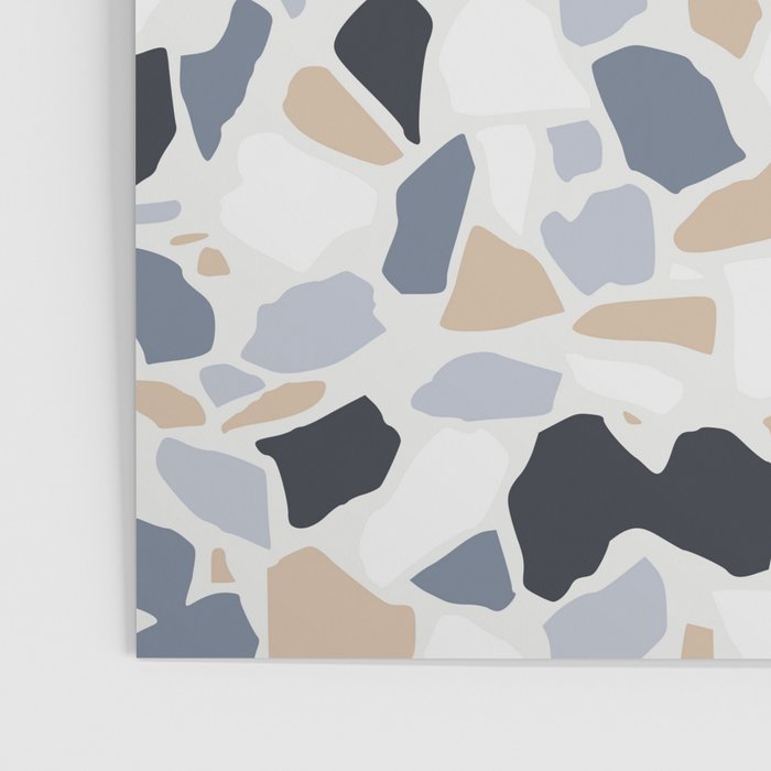 Terrazzo Mosaic Pattern, Gray and Neutral Poster Gallery Image 3