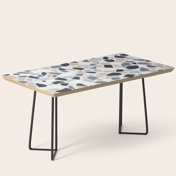 Terrazzo Mosaic Pattern, Gray and Neutral Coffee Table Gallery Image 1