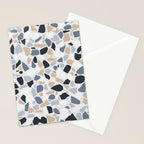 Terrazzo Mosaic Pattern, Gray and Neutral Stationery Card Gallery Image 2