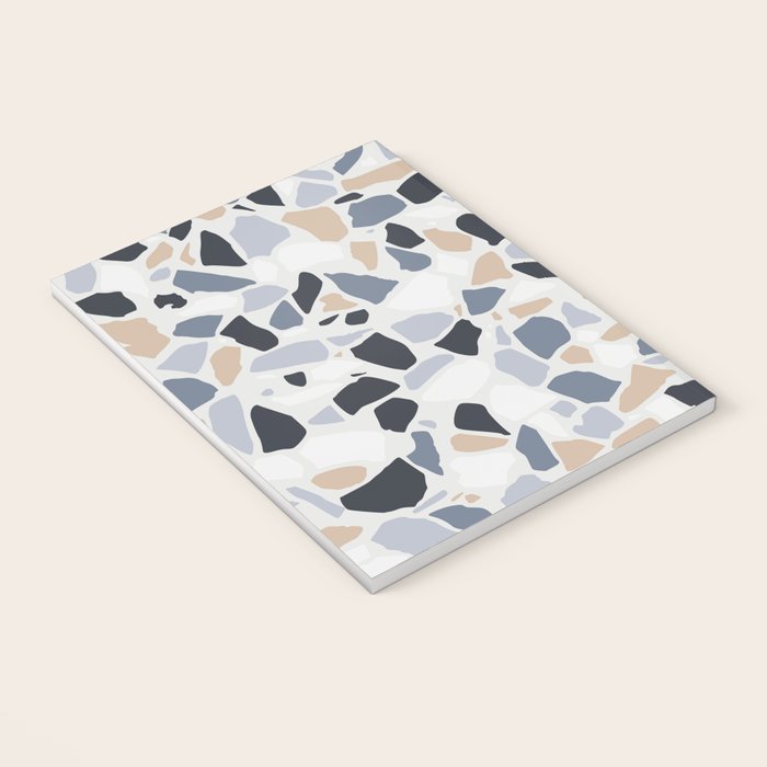 Terrazzo Mosaic Pattern, Gray and Neutral Notebook Gallery Image 3