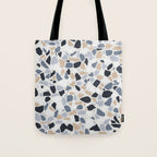 Terrazzo Mosaic Pattern, Gray and Neutral Tote Bag Gallery Image 1
