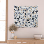 Terrazzo Mosaic Pattern, Gray and Neutral Wall Tapestry Gallery Image 2