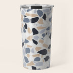 Terrazzo Mosaic Pattern, Gray and Neutral Travel Mug Gallery Image 1