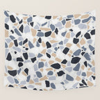 Terrazzo Mosaic Pattern, Gray and Neutral Wall Tapestry Gallery Image 4