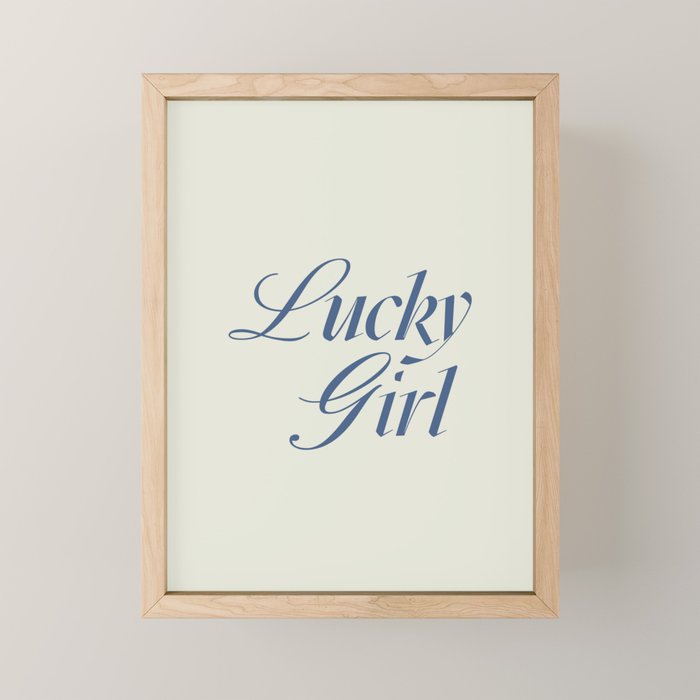 lucky girl Mini Art Print Gallery Image 1