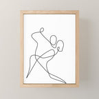 minimal line dance Mini Art Print Gallery Image 1