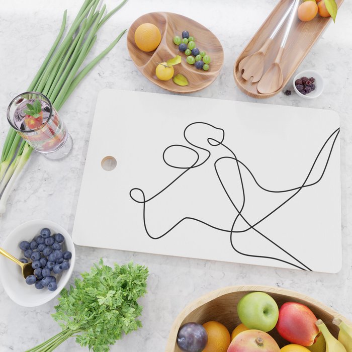 minimal line dance Cutting Board Gallery Image 2