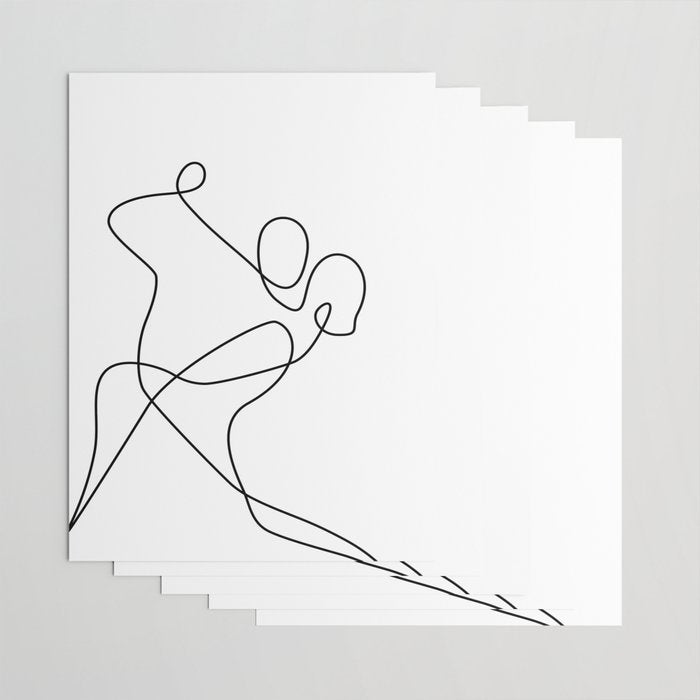 minimal line dance Wrapping Paper Gallery Image 3