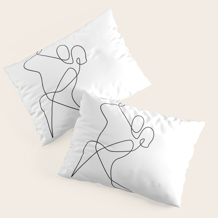 minimal line dance Pillow Sham Gallery Image 3