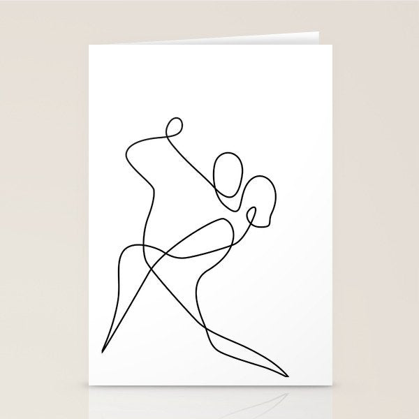 minimal line dance Stationery Card Gallery Image 1