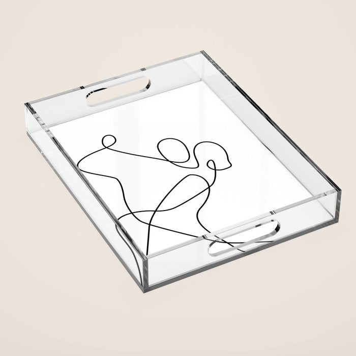 minimal line dance Acrylic Tray Gallery Image 1