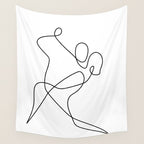 minimal line dance Wall Tapestry Gallery Image 4
